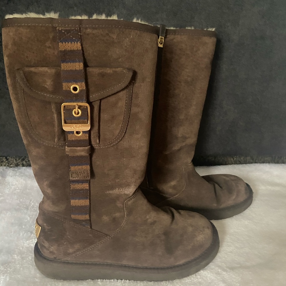 Brown UGG Retro Cargo Tall Boots Sz 8 - Picture 2 of 7